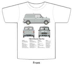 Austin Mini Van (ribbed roof) 1966 T-shirt Front